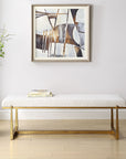 Midas - Bench - Antique Gold & White