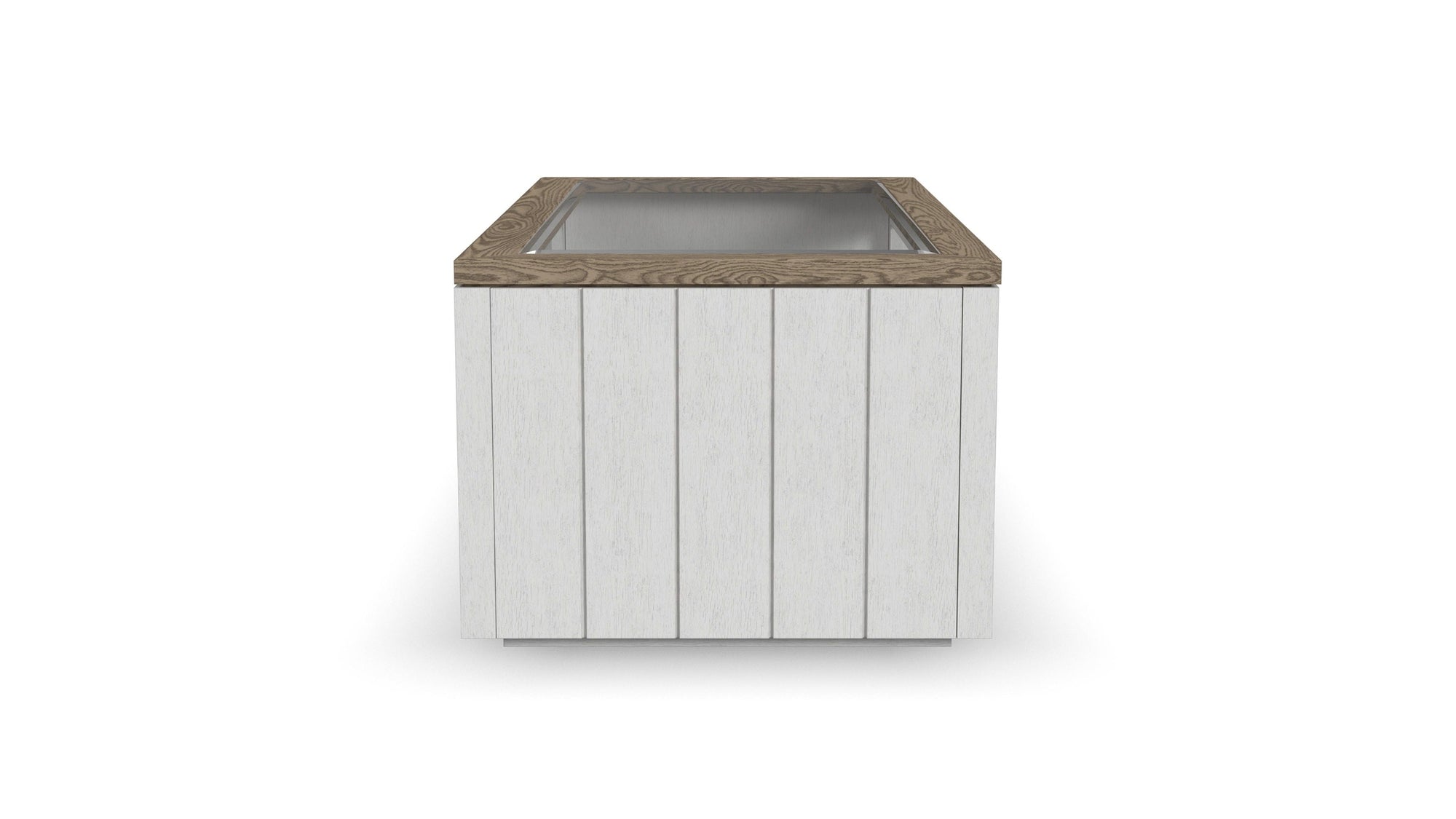 Melody - Rectangular Coffee Table With Casters - White
