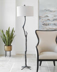 Spruce - Rustic Floor Lamp - Black