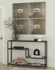 Historical Buildings - Framed Art Set of 4 - Silver