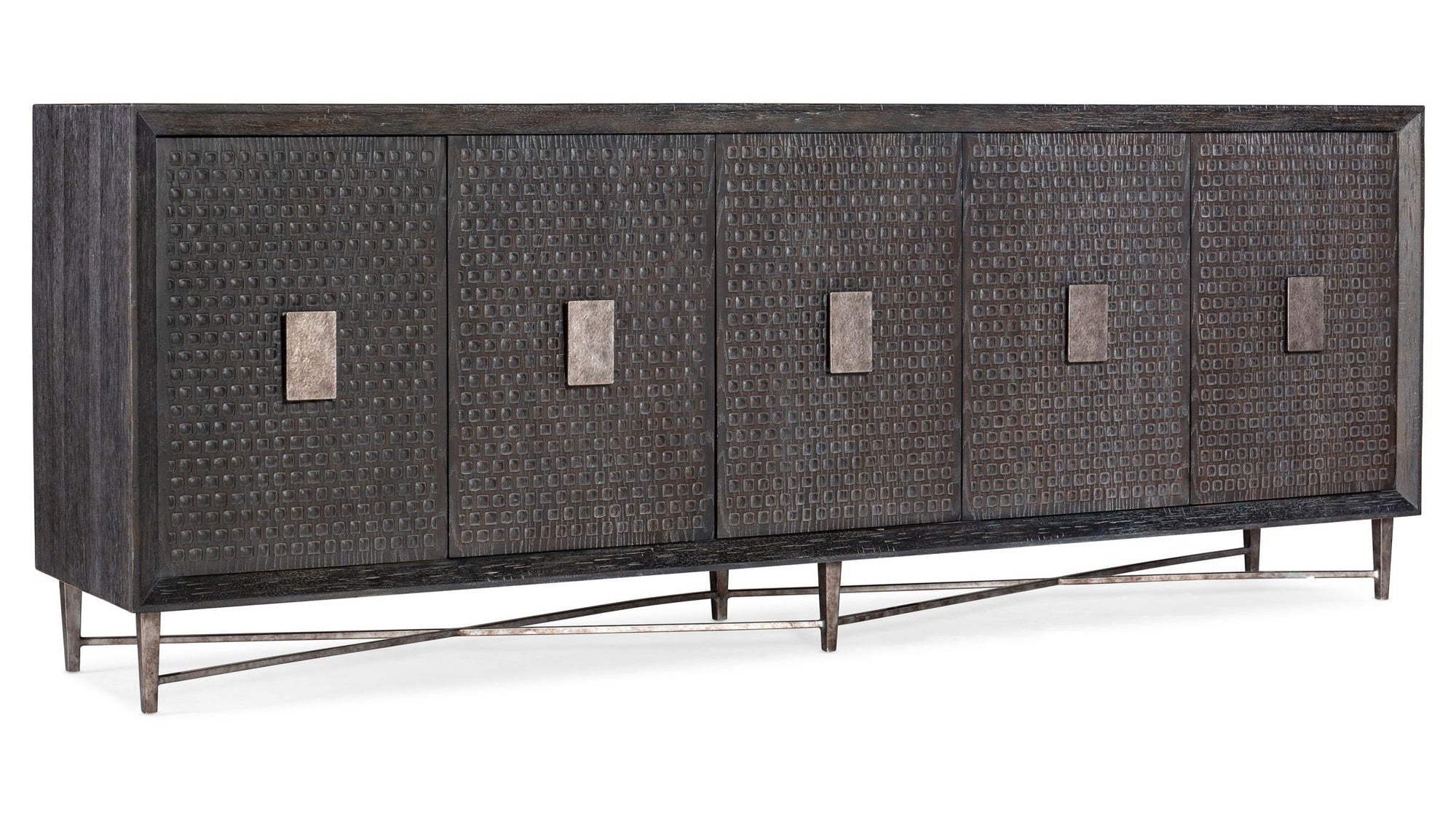 Melange - Keenan 5-Door Credenza - Dark Brown