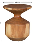 Lynx - Hourglass Accent Table - Dark Brown