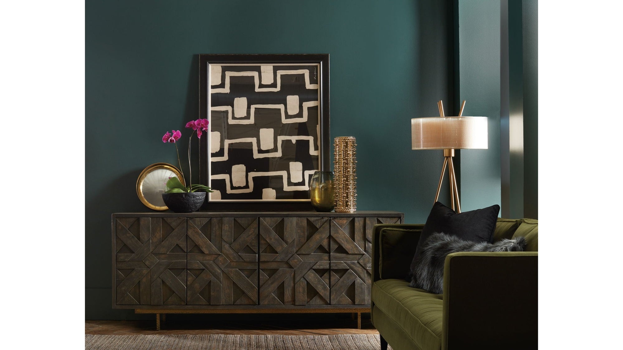 Commerce And Market - Layers Credenza - Dark Gray