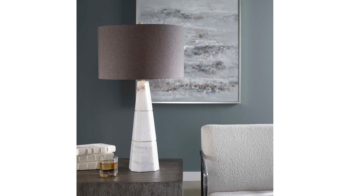 Citadel - Marble Table Lamp - White