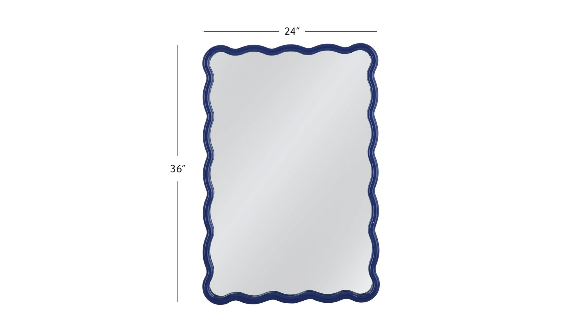 Camellia - Rectangle Wall Mirror - Blue
