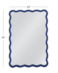 Camellia - Rectangle Wall Mirror - Blue