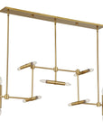 Cadre - 14 Light Modern Linear Pendant - Gold