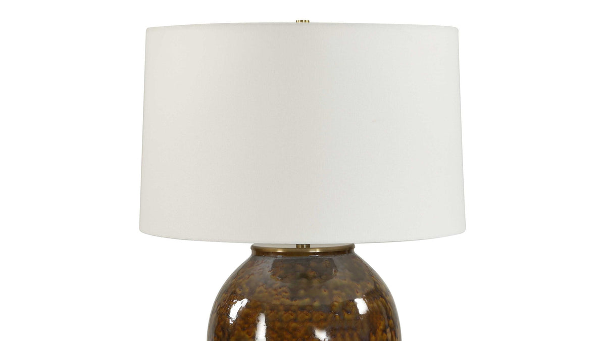 Rye - Glazed Table Lamp - Brown