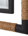 Melville - Iron & Rope Tall Mirror - Light Brown