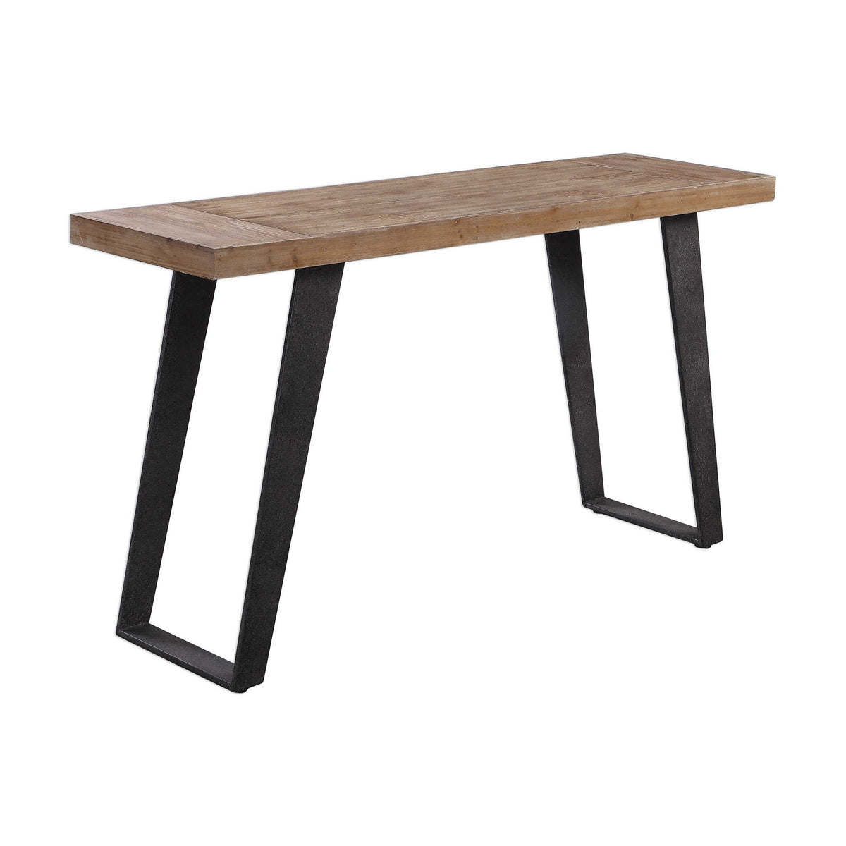 Freddy - Weathered Console Table - Light Brown &amp; Black
