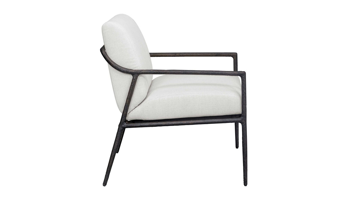 Thayer - Outdoor Upholstered Lounge Chair - Bronze / White