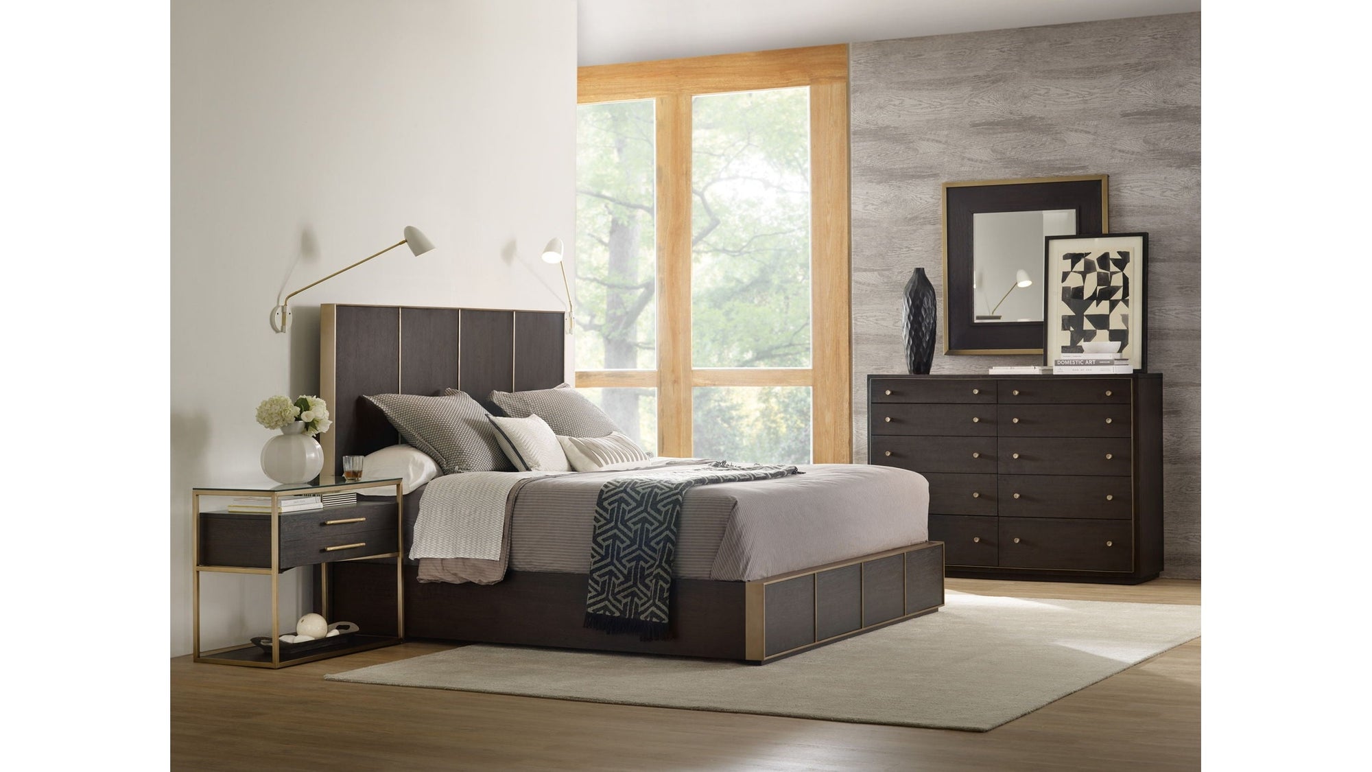 Curata - 1-Drawer Nightstand - Dark Brown