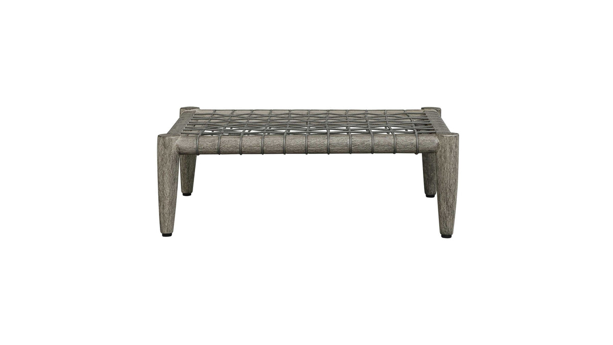 Borneo - Cushion Outdoor Ottoman - White