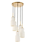 Vanier - 5 Light Cluster Pendant - Gold