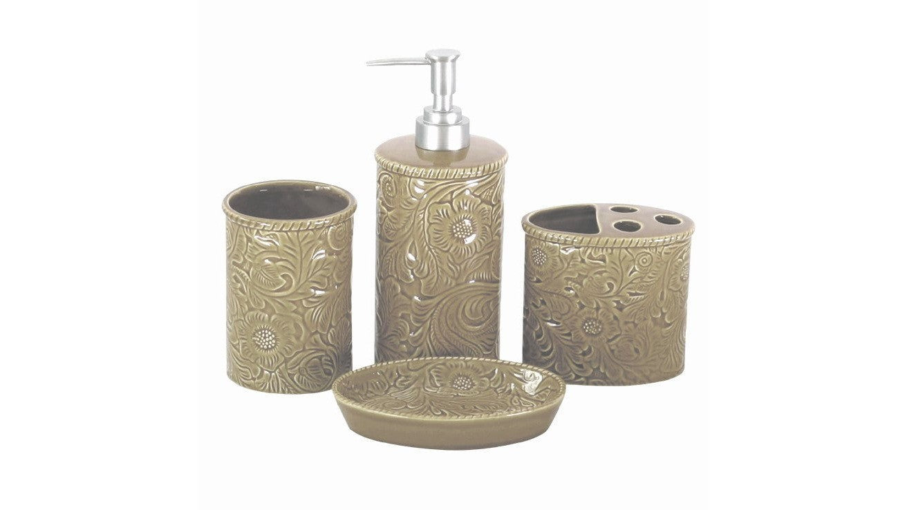Savannah - Bathroom Sets Set of 6 , 2 Per Carton - Taupe