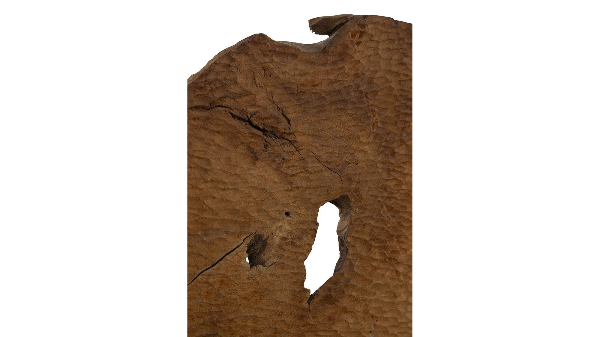 Teak Sculpture Set Set of 2 - Dark Brown