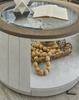 Melody - Round Coffee Table With Casters - White