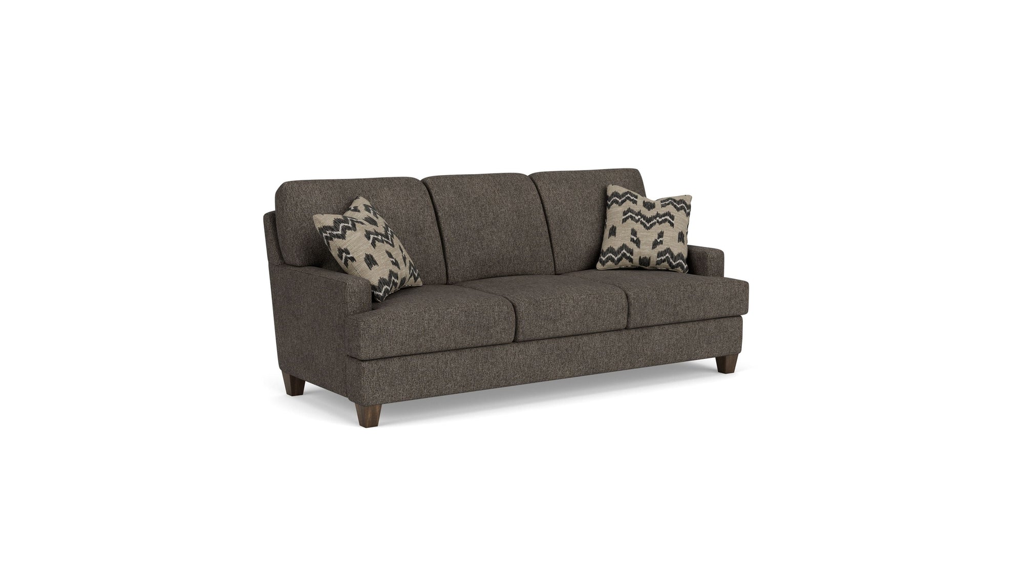 Moxy - Fabric Sofa, T-Shaped Seat Cushion, Straight Track Arms