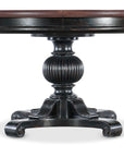 Charleston - Round Pedestal Dining Table With 1-20" leaf - Dark Brown