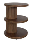 Top - Tier Oval Walnut Side Table - Woodtone