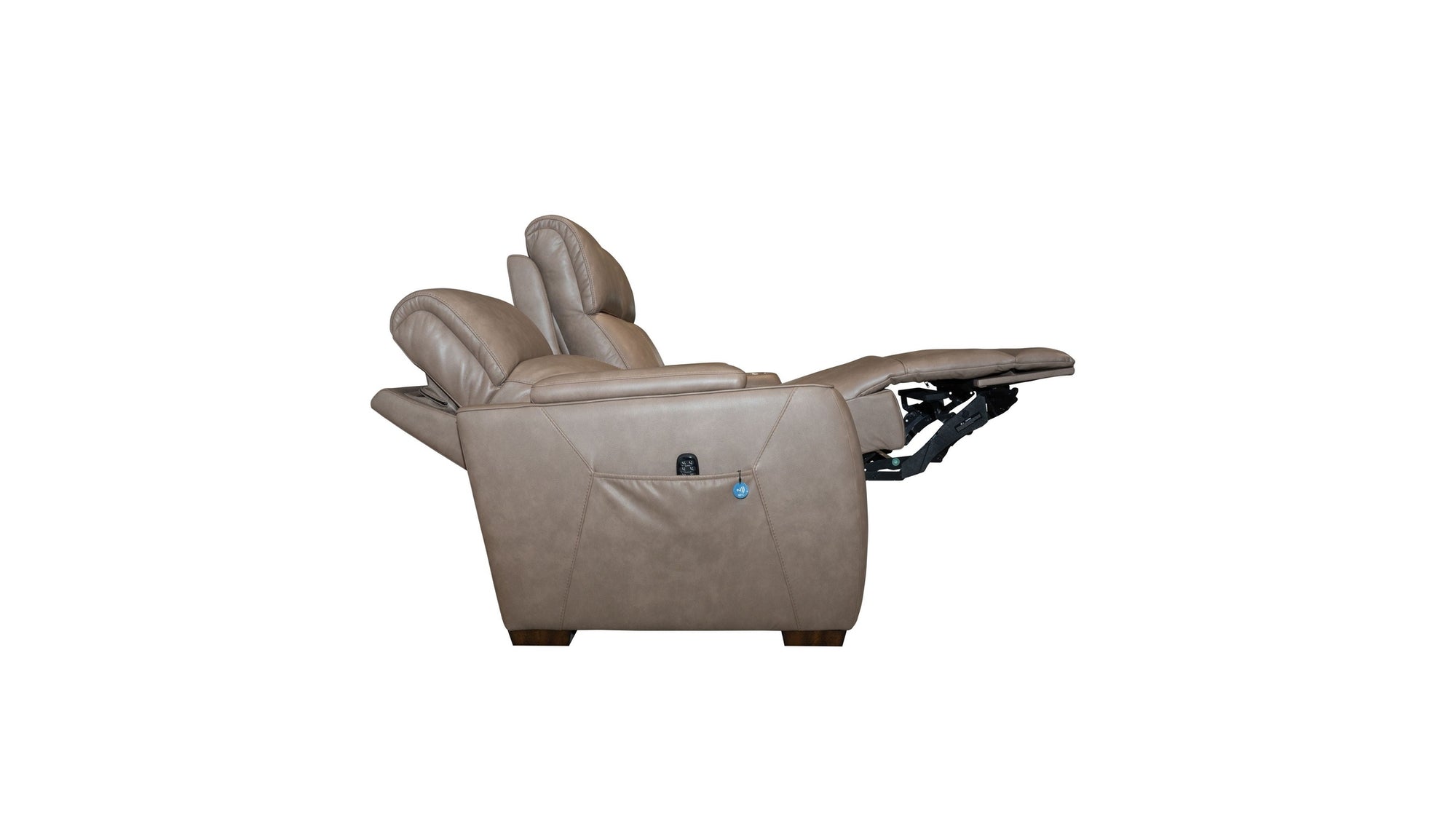Vibe - Power Reclining Sofa With Console, Power Headrest, Lumbar, Heat, Massage & Pulse