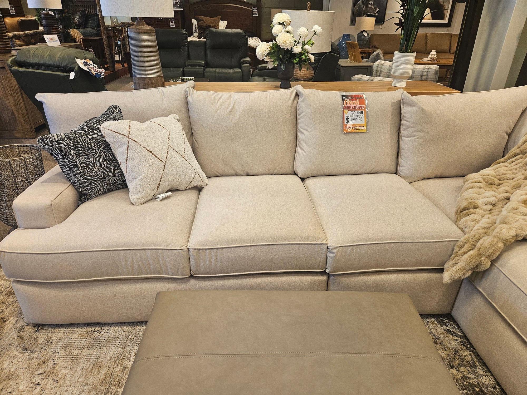 Final Closeout: England Fabric Sectional