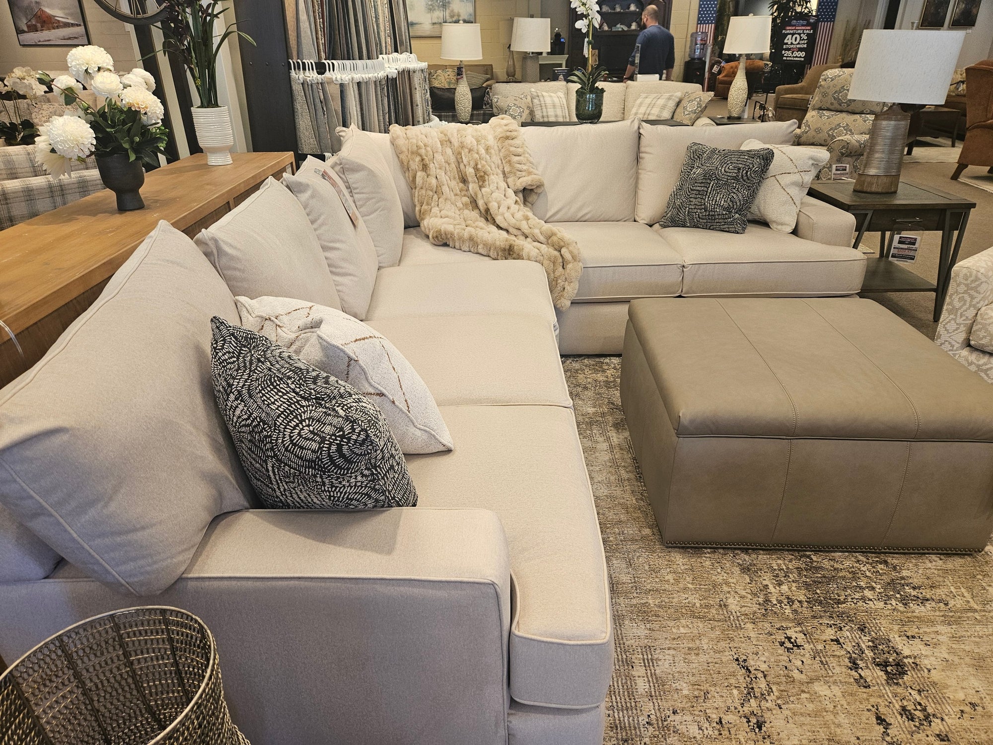 Final Closeout: England Fabric Sectional