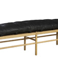 Osborne - Leather Bench - Black / Light Brown