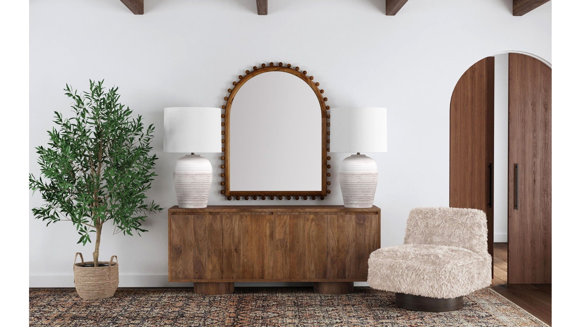 Tioga - Wall Mirror - Brown