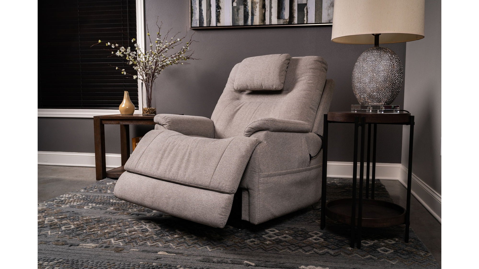 Zecliner Model 2+ - Power Lift Recliner With Power Headrest, Lumbar, Heat &amp; Massage