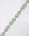 Laurel Sheet - King 350TC Laurel Embroidered Border Sheet Set (Set of 4) - Fern Green