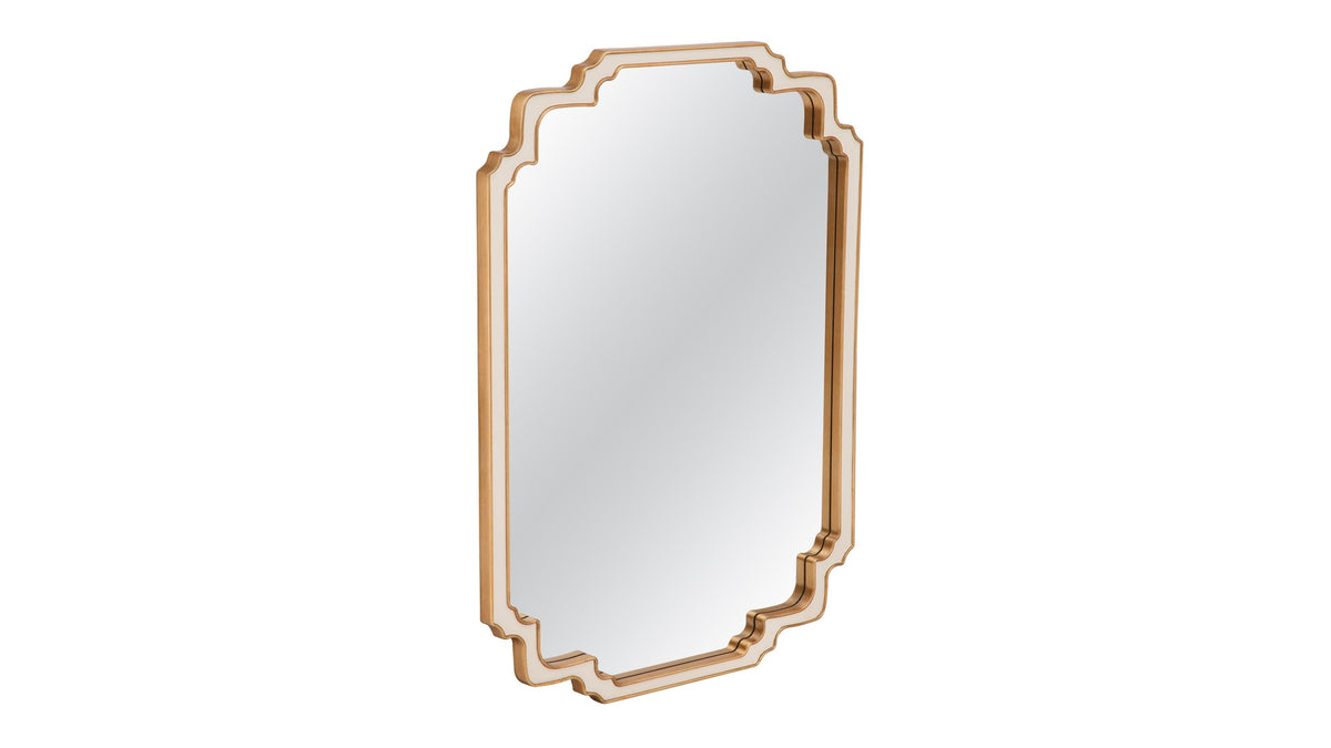Wilmot - Wall Mirror - Cream / Antique Gold Leaf
