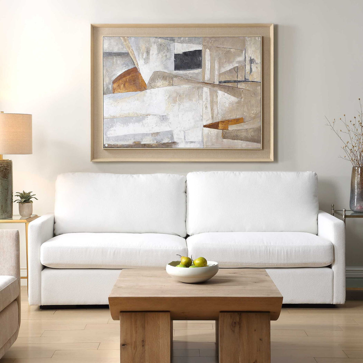 Hide &amp; Seek - Abstract Art - Black / Brown / Gray / Orange / White / Woodtone