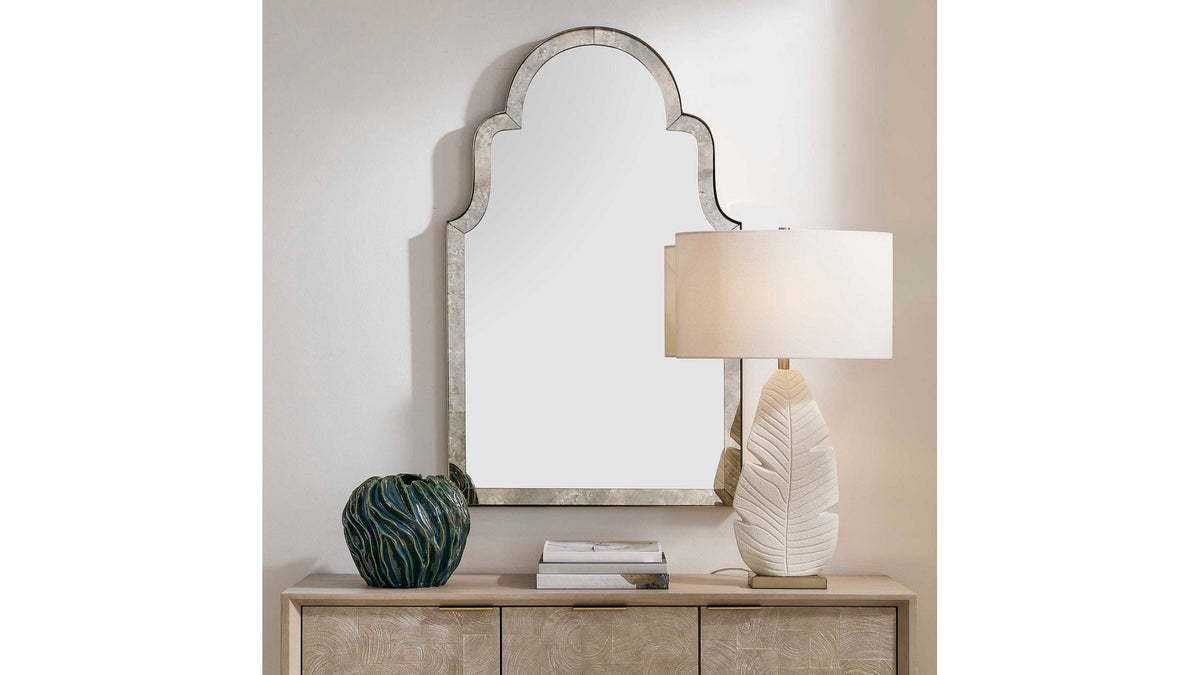 Brayden - Antique Arch Mirror - Plated Antique Brass