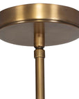 Gaia - 1 Light Watered Glass Pendant - Brass