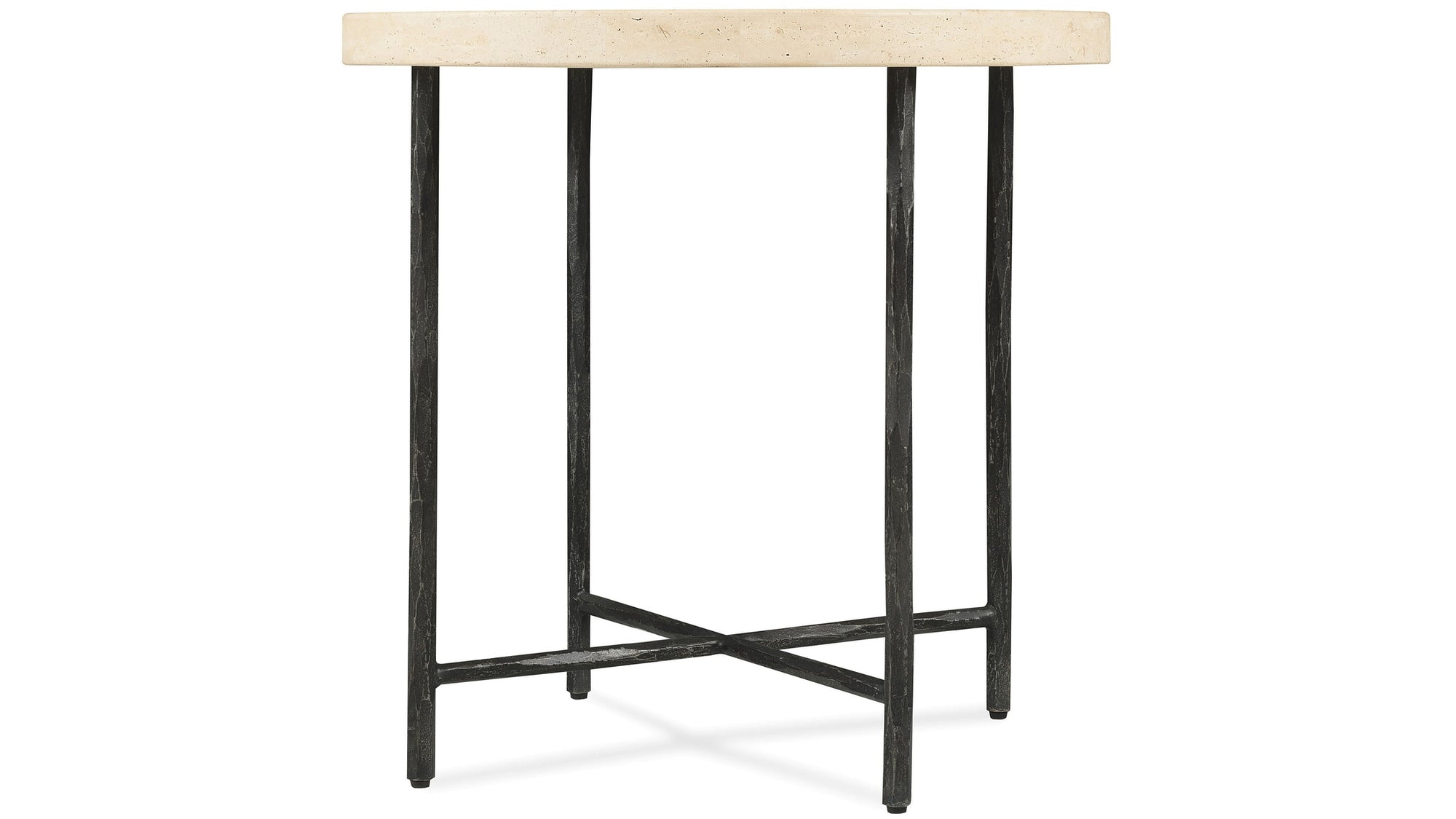 Driftwood - Round Side Table - Beige / Gray