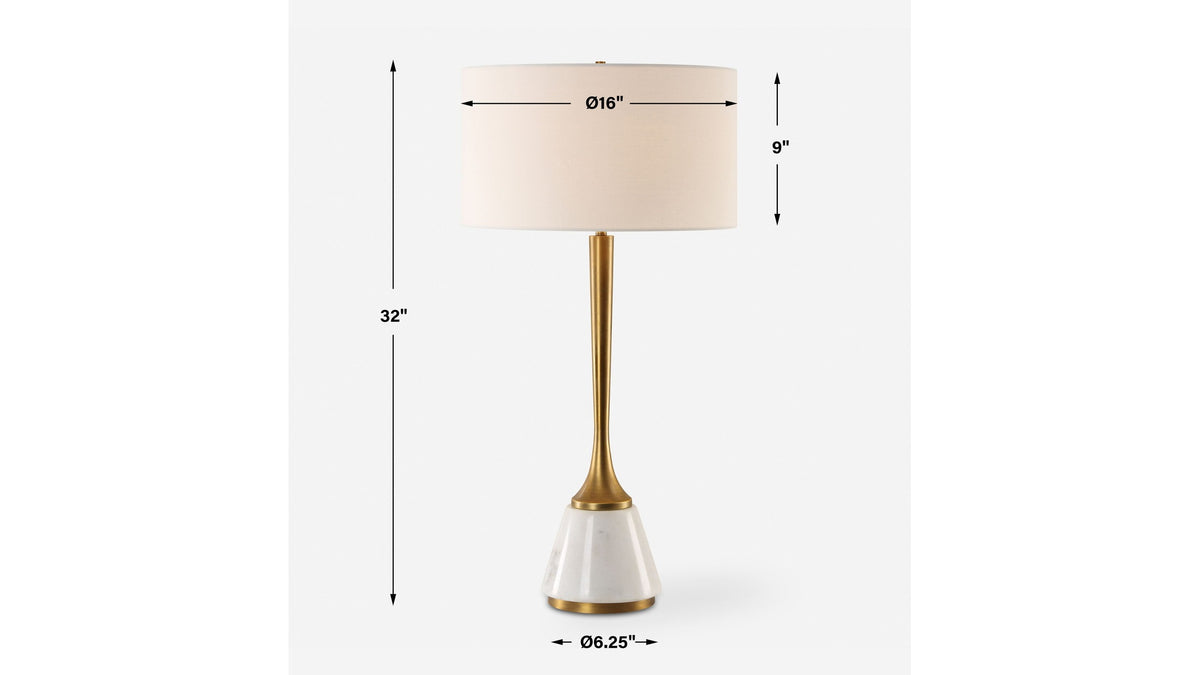 Avola - White Marble Table Lamp