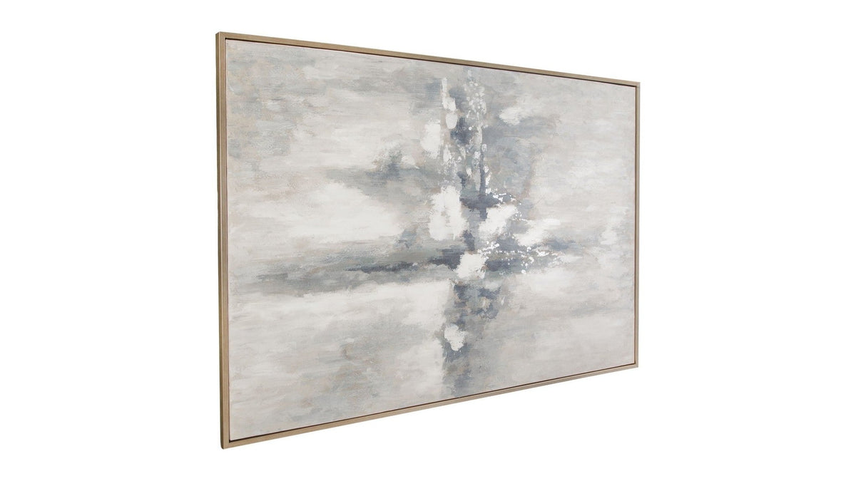 Quiet Reflection Framed Canvas - Silver