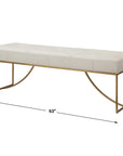 Swale - Ivory Leather Bench