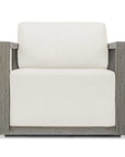 Remsen - Outdoor Lounge Chair - Dark Gray / White