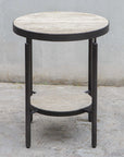 Dauntless - Side Table - Travertine