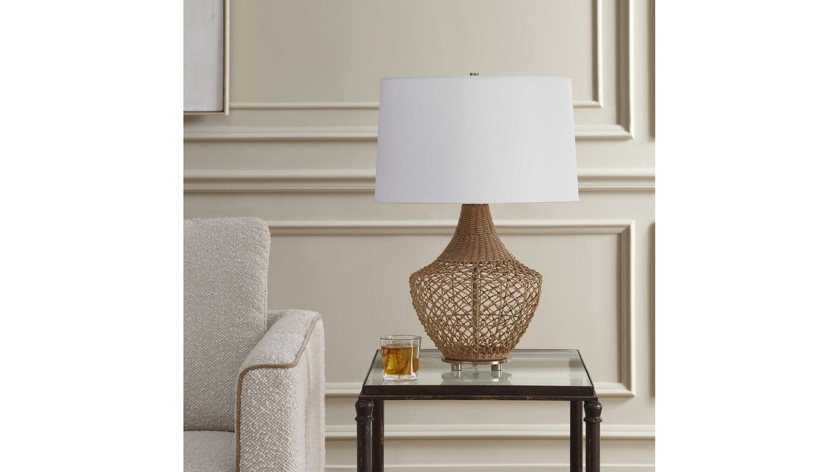 Samori - Rattan Table Lamp - Woodtone