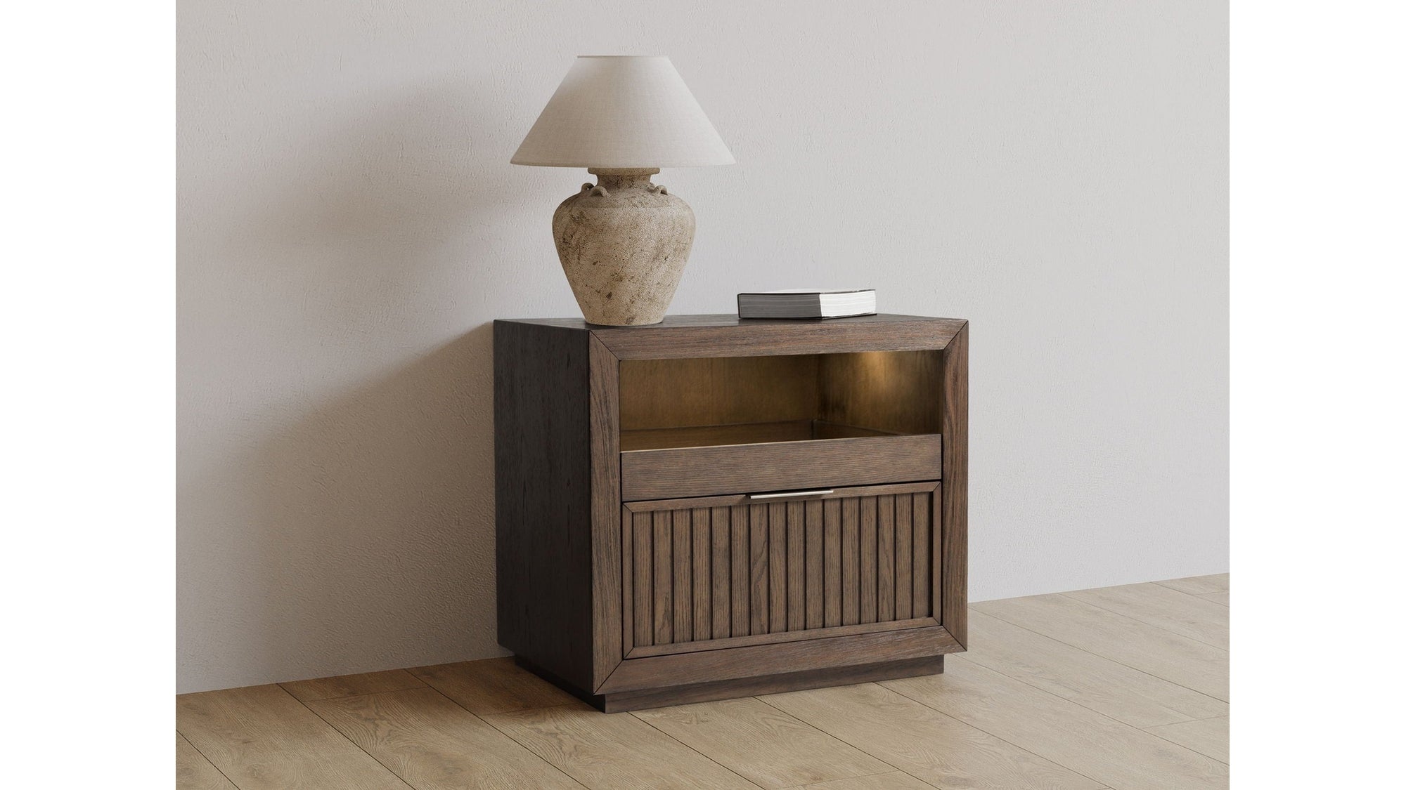 Athens - Open Nightstand - Dark Brown