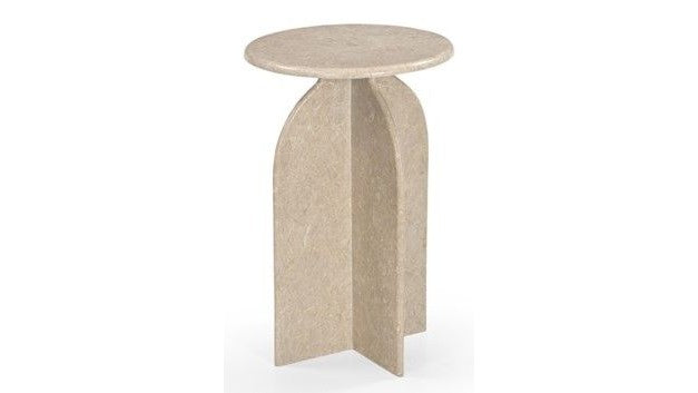 Abbey - Accent Table - Feather Marble