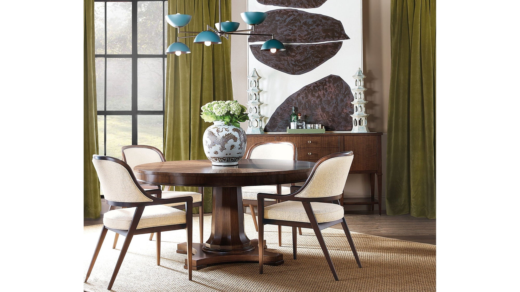 Archives - Round Pedestal Dining Table - Dark Brown