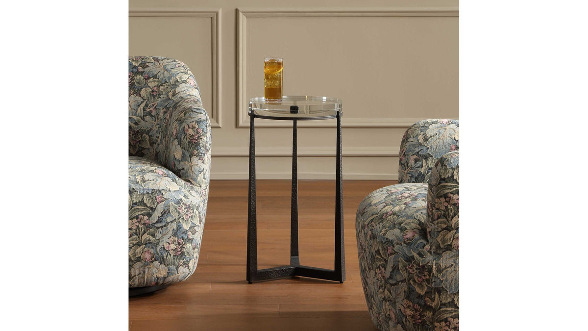Midas - Round Accent Table - Dark Bronze