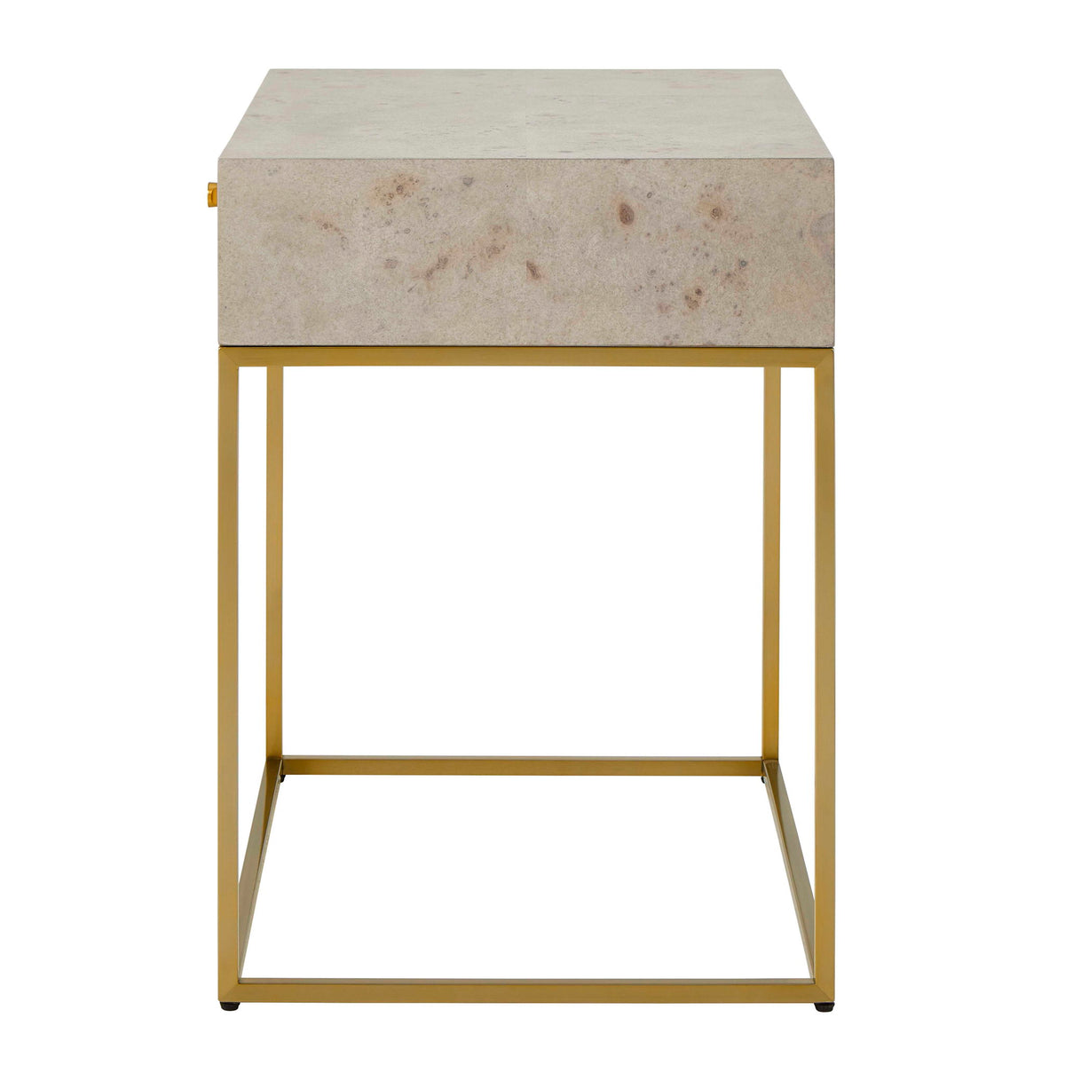 Pembrook - Side Table - Light Washed / Brass