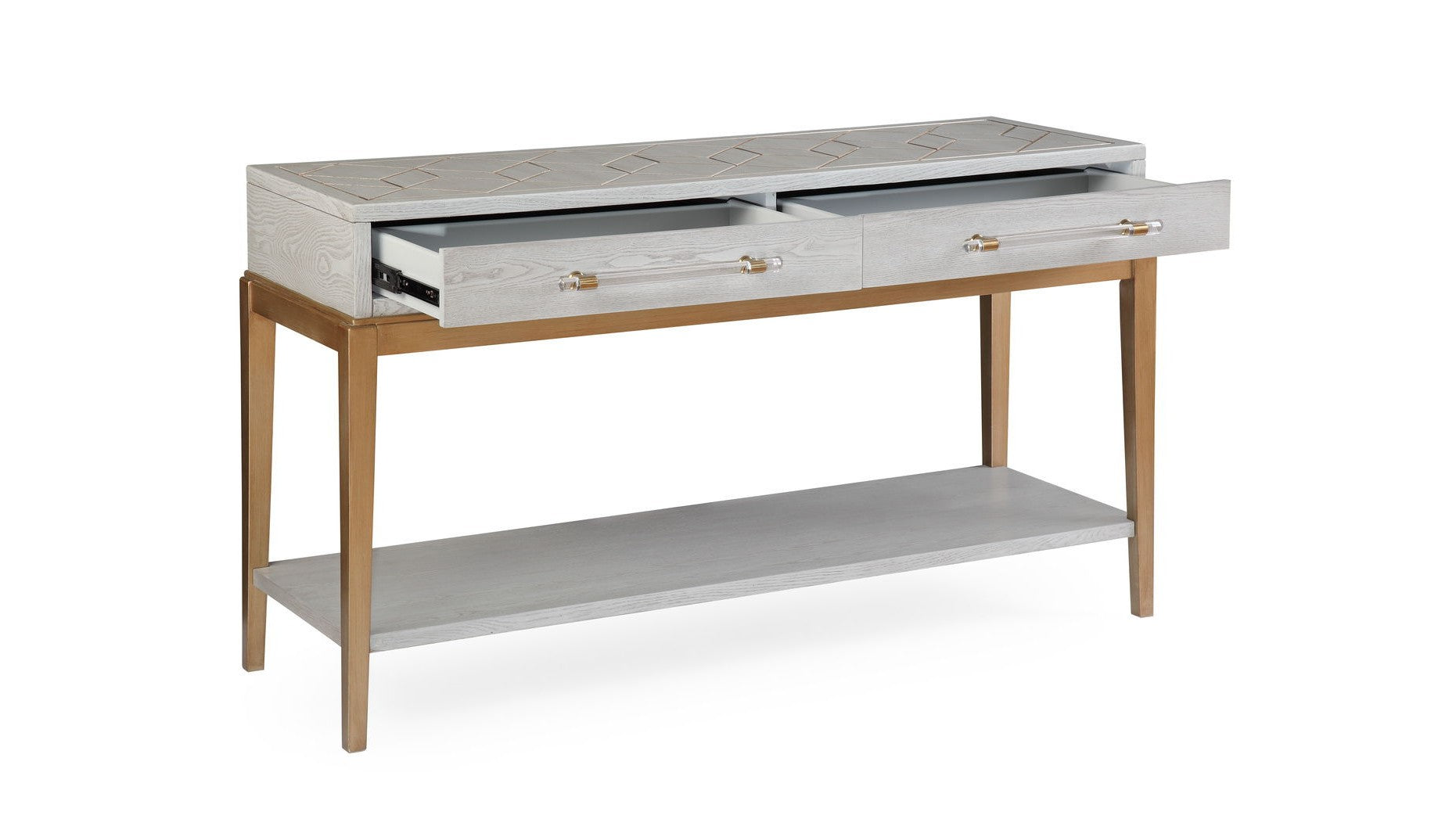 Perrine - Console Table - Silver / Gold