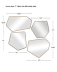 Linneah - Modern Mirrors (Set of 4) - Gold