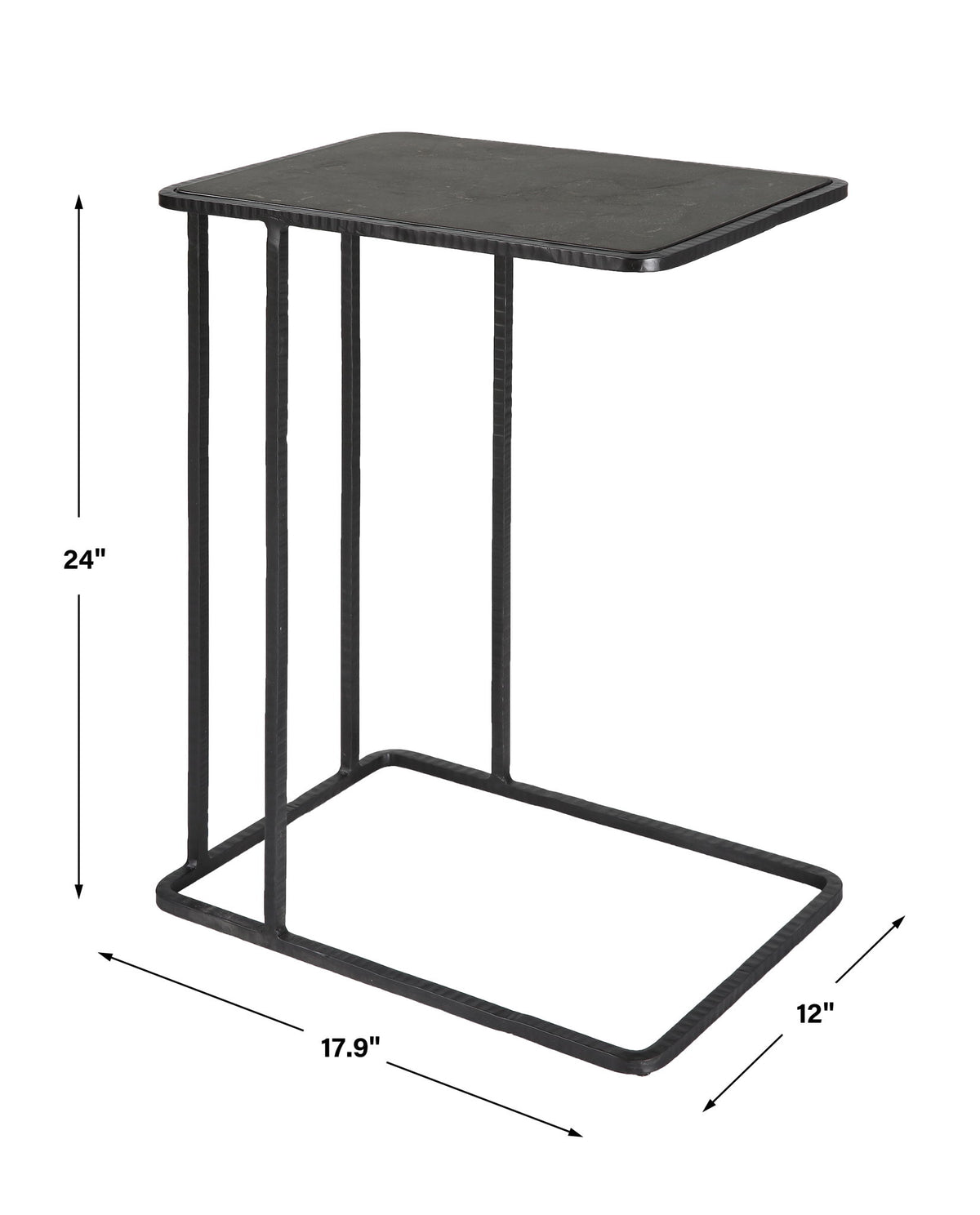Cavern - Stone &amp; Iron Accent Table